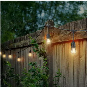Hampton Bay 24-Light 48 ft. Indoor/Outdoor Plug-In Filament LED S14 String Light