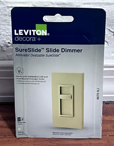 Leviton SureSlide Universal 150W LED/CFL Incandescent Slide-To-Off Dimmer, Ivory