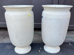 Large Plastic Outdoor Planter Pot Cream 12"x12" - Threshold™ designed with Studio McGee - $20