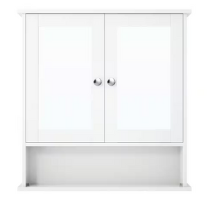 Wellfor 22 in. W x 23 in. H White Surface Mount Medicine Cabinet with Mirror