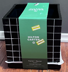 Hilton Carter for Target 11.25" Wide Square Ceramic Indoor Outdoor Planter Pot - $20