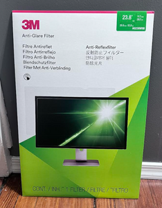 3M™ Anti-Glare Screen Filter for Monitors, 23.8" Widescreen (16:9), AG238W9B