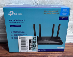TP-LINK Archer AX1800 Dual Band Wi-Fi 6 Wireless Router Adapter - New / Sealed