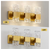 21.3 in. 3-Light Brushed Gold LED Bathroom Vanity Light with Crystal Shade