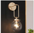 Uolfin Modern Globe Naomi 1-Light Antique Gold Dome Wall Sconce with Glass Shade