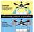 Home Decorators Merwry 48 in LED Matte Black Ceiling Fan with Light Kit & Remote