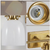 Kaisite 23 in. 3-Light Dimmable Gold Vanity Light, Wall Fixture
