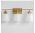 Kaisite 23 in. 3-Light Dimmable Gold Vanity Light, Wall Fixture