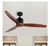 YUHAO Ceiling Fan 52" DC-Motor Solid Wood 3-Blades w/ Remote Control - PLS READ