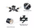 TOZING 16 in. Black Farmhouse Semi-Flush Ceiling Light Modern Sputnik Chandelier