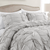 Lush Décor Full/Queen 3pc Bella Comforter & Sham Set in Light Gray