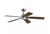 HDC Beckford 52 in. Indoor Brushed Nickel Ceiling Fan, Adjustable LED, NO REMOTE