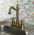 Kingston Heritage KB1493AX 2-Handle 2-Hole Deck Mount Bar Faucet - Antique Brass