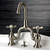 Kingston Brass KS7998BEX Deck Mount Bridge Bathroom Faucet - Brushed Nickel