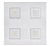 Hampton Bay Garfield 11 in Integrated LED Brushed Aluminum Square Ceiling Light