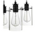 Hampton Bay Regan 3-Light Espresso Pendant Hanging Light with Clear Glass Shades