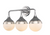 Monteaux Lighting 3-Light Chrome Bathroom Vanity Light with Opal Glass Shades