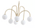 6-Light Golden Modern Empire Chandelier Pendant Light Fixture with Glass Shades
