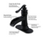 BWE 1-Hole 1-Handle Bathroom with Pop-Up Drain Faucet w/Deckplate in Matte Black