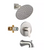 Single Handle 2-Spray Tub and Shower Faucet 1.8 GPM in Brushed Nickel with Valve