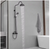 BWE Matte Black 2-Spray Round High-Pressure Wall Bar Shower Kit with Hand Shower