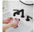 BWE 8 in. Widespread Double Handle Matte Black Bathroom Faucet with Drain