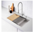 Glacier Bay 27 in Undermount Single Bowl Stainless Kitchen Sink with Accessories