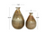 Litton Lane 12 in., 9 in. Gold Blown Glass Decorative Vase (Set of 2)