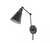 Hampton Bay 1-Light Black Plug-In/Hardwired Swing Arm Wall Lamp with 6 ft. Cord