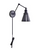 Hampton Bay 1-Light Black Plug-In/Hardwired Swing Arm Wall Lamp with 6 ft. Cord