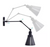 Hampton Bay 1-Light Black Plug-In/Hardwired Swing Arm Wall Lamp with 6 ft. Cord