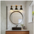 YANSUN 25 in. 3-Light Black and Gold Bathroom Vanity Light
