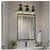 YANSUN 25 in. 3-Light Black and Gold Bathroom Vanity Light