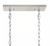 Hampton Bay Myles 3-Light Island Pendant Light Brushed Nickel Finish Glass Shade
