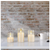 Stonebriar Assorted Size Real Wax Flameless LED Candles in Gold Glass (Set of 3)