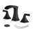 8" Widespread Double Handle Bathroom Faucet with Drain Kit Included, Matte Black