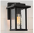 LNC 1-Light Black Modern Farmhouse Outdoor Wall Lantern Sconce with Glass Shade