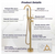 AKLFGN 1-Handle Freestanding Floor Mount Roman Tub Faucet w/Hand Shower in Gold