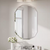 KeonJinn 24" W x 36" H Oval Beveled Frameless Wall Mount Bathroom Vanity Mirror