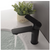 1-Handle 1-Hole Bathroom Faucet w/Modern Brass Bathroom Basin Taps, Matte Black