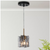 LNC Echonalyri Modern 4.7 in. W Black Pendant Light 1-Light Glam Brass Accent