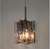 LNC Echonalyri Modern 4.7 in. W Black Pendant Light 1-Light Glam Brass Accent