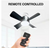 Bell + Howell 15.7 in. Indoor Matte Black LED Socket Ceiling Fan with Remote