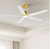 QRMOK 52 in Indoor/Outdoor White CCT Selectable LED Ceiling Fan w/Remote
