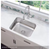 Glacier Bay 23 in Undermount Single Bowl Stainless Steel Kitchen Sink w/Strainer