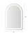 Glacier Bay 24" W x 36" H Arched Frameless Anti-Fog LED Light Wall Vanity Mirror