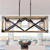 LNC 4-Light Brown Wood Farmhouse Chandelier w/Frosted Glass Raw & Iron Accents