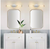 19.84 in 2-Light Chrome Vanity Light Fixture w/Clear Glass Shape Wall Mount Lamp