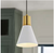 JONATHAN Y Apollo 6 in 1-Light Mid-Century Modern White/Brass Gold Pendant Light