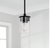 HOMEPLACE LIGHTING Mason 5" W x 8" H 1-Light Mini Semi-Flush or Pendant in Black